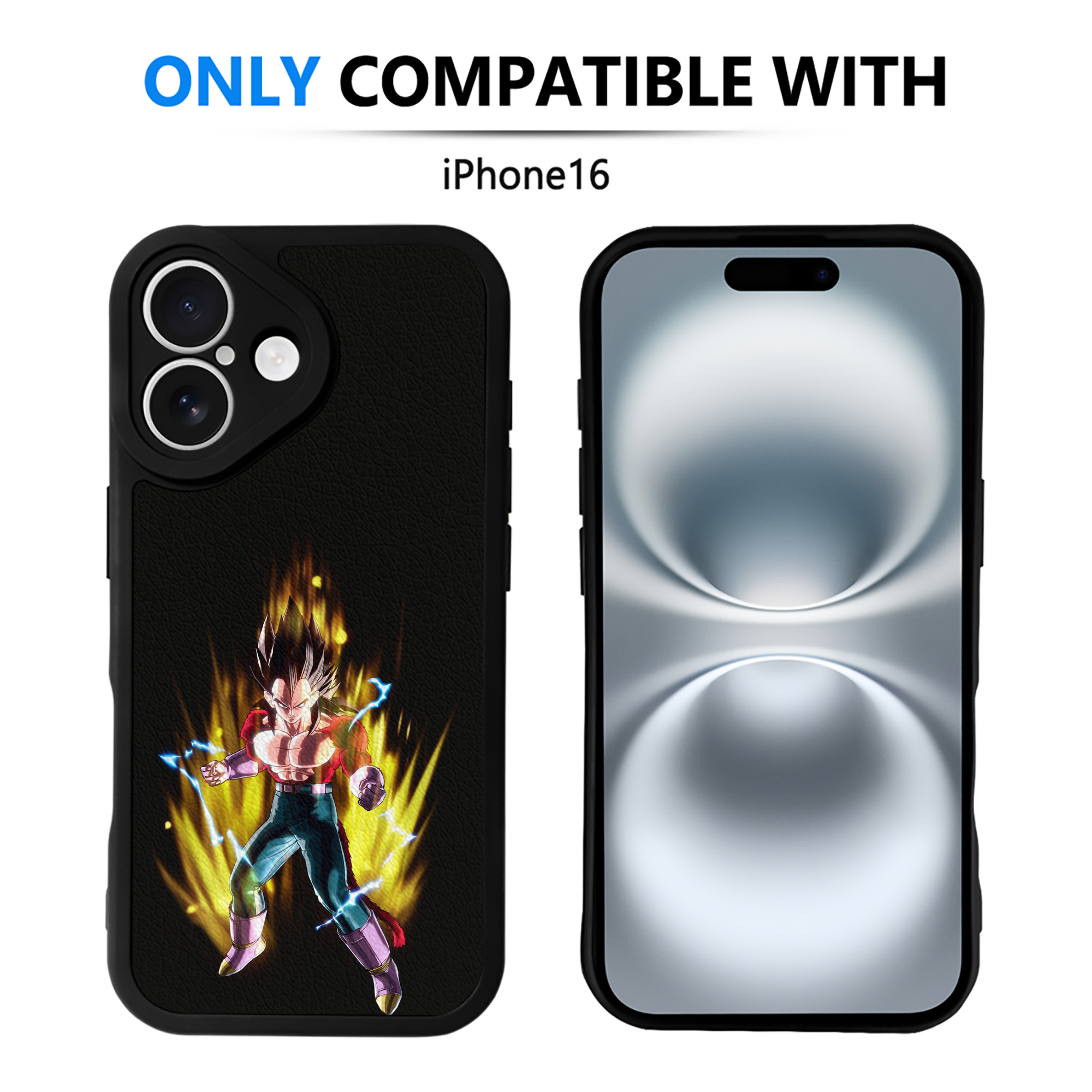 （画像用） ドラゴンボール ベジータ四世（Bejīta Yonsei）DRAGON BALL Vegeta IV 【iPhone 16シリーズ対応】シリコンスマホケース（レザー調） 材質：シリコン